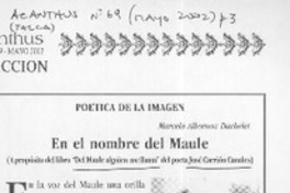 En el nombre del Maule  [artículo] Marcela Albornoz Dachelet