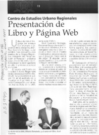 Presentación de libro y página Web  [artículo]