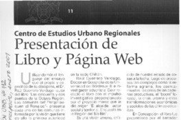 Presentación de libro y página Web  [artículo]