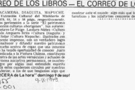 Culturas Atacameñas, Diaguita , Mapuche  [artículo]