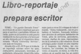 Libro-reportaje prepara escritor.