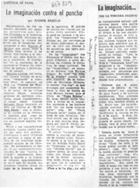 La imaginación contra el poncho  [artículo] Andrés Sabella.