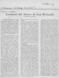 Escritores del Ateneo de San Bernardo