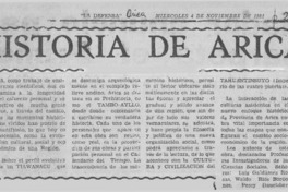 Historia de Arica.  [artículo]