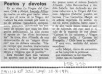 Poetas y devotos.  [artículo]