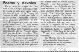 Poetas y devotos.  [artículo]