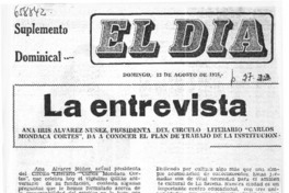 Ana Iris Alvarez Nuñez, presidenta del Circulo Literario Carlos Mondaca Cortés, da a conocer el plan de trabajo de la Institución :