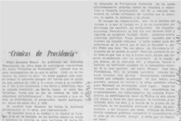 "Crónicas de Providencia"