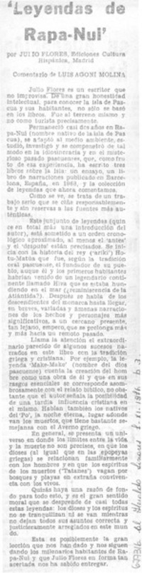 Leyendas de Rapa Nui