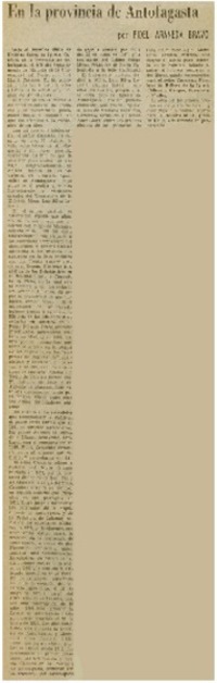 En la provincia de Antofagasta