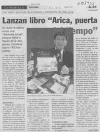 Lanzan libro "Arica, puerta del tiempo".