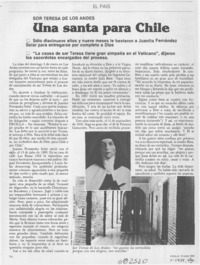 Una santa para Chile