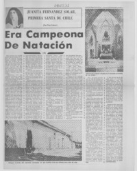 Era campeona de natación" (X)