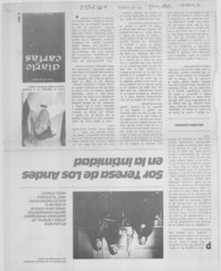 Sor Teresa de Los Andes en la intimidad.