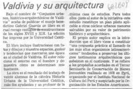 Valdivia y su arquitectura.