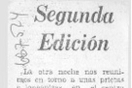 Segunda edición