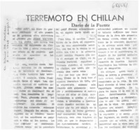 Terremoto en Chillán