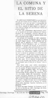La comuna y el sitio de La Serena.