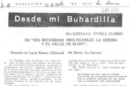 En "Mis recuerdos inolvidables, La Serena y el Valle del Elqui"