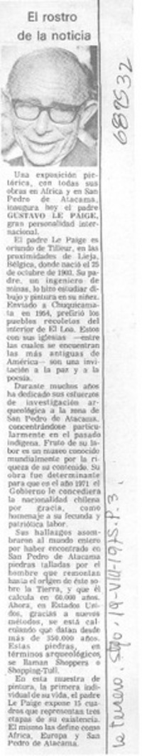 El rostro de la noticia.