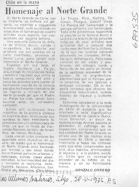 Homenaje al norte grande