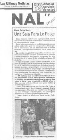 Una Sala para Le Paige.