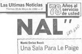 Una Sala para Le Paige.