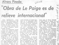 Obra de Le Paige es de relieve internacional