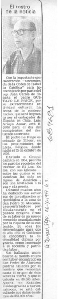 El rostro de la noticia.