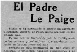 El Padre Le Paige.