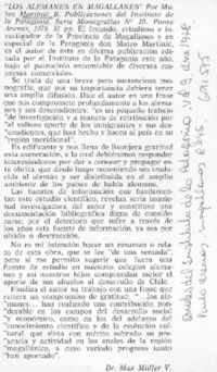 Los alemanes en Magallanes.