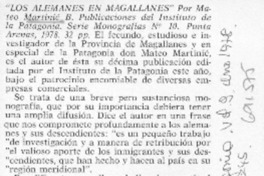 Los alemanes en Magallanes.