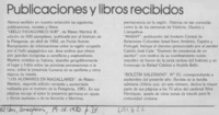 Publicaciones y libros recibidos.