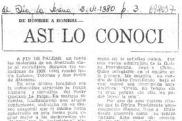 Así lo conocí