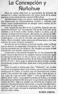La Concepción y Nuñohue