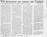 Un proceso en verso en Curicó  [artículo] Sergio Martínez Baeza.