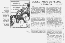 Quillotanos de pluma y espada  [artículo].