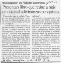 Presentan libro que reúne a más de dos mil adivinanzas penquistas  [artículo].