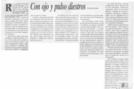 Con ojo y pulso diestros  [artículo] Walter Garib.