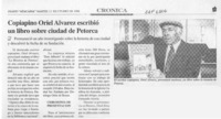 Copiapino Oriel Alvarez escribió un libro sobre ciudad de Petorca  [artículo].