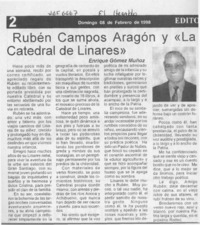 Rubén Campos Aragón y "La catedral de Linares"  [artículo] Enrique Gómez Muñoz.