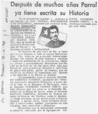 Después de muchos años Parral ya tiene escrita su historia  [artículo].