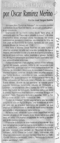 Curicó de anteayer  [artículo] José Vargas Badilla.