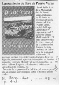 Lanzamiento de libro de Puerto Varas
