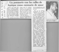 Un Poemario con las calles de Iquique como escenario de amor  [artículo].