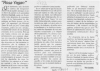 "Rosa Yagán"  [artículo] Tito Castillo.