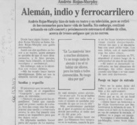 Alemán, indio y ferrocarrilero  [artículo].