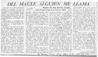 Del Maule alguien me llama  [artículo] Carlos René Correa.
