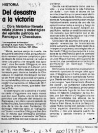 Del desastre a la victoria  [artículo] J. Q.