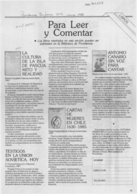 Para leer y comentar